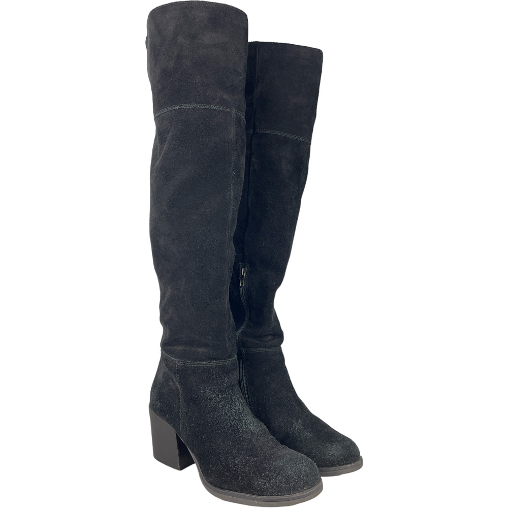 Steve Madden Orabela Women's Black Suede Leather Over the Knee Tall Boot Size 8